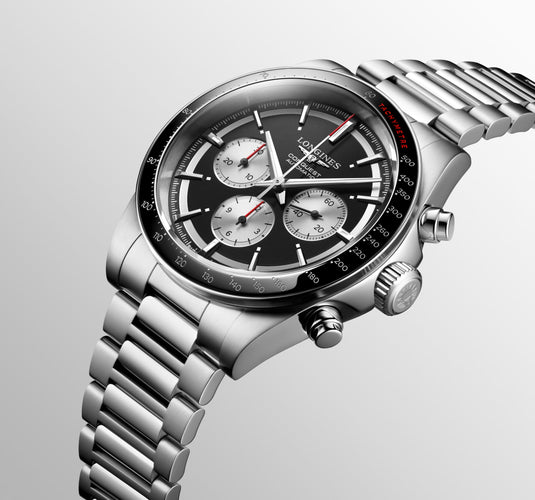 Longines Conquest Chronograph Automatic Watch, Ø 42.00 Mm, Stainless Steel And Ceramic Bezel. L3.835.4.52.6