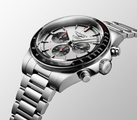 Longines Conquest Chronograph Automatic Watch, Ø 42.00 Mm, Stainless Steel And Ceramic Bezel. L3.835.4.72.6