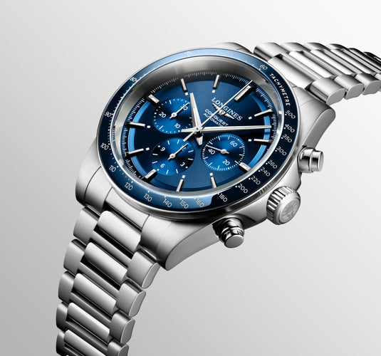 Longines Conquest Chronograph Automatic Watch, Ø 42.00 Mm, Stainless Steel And Ceramic Bezel. L3.835.4.92.6