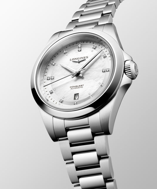 Longines Conquest Automatic Watch, Ø 30.00 Mm, Stainless Steel. L3.320.4.87.6