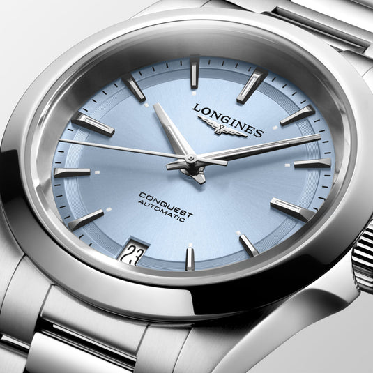 Longines Conquest Automatic Watch, Ø 34.00 Mm, Stainless Steel. L3.430.4.92.6