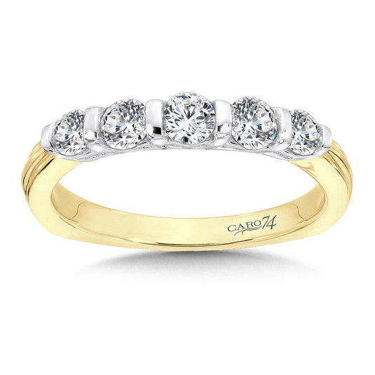 WEDDING BAND IN 14K YELLOW AND WHITE GOLD CR613BYW