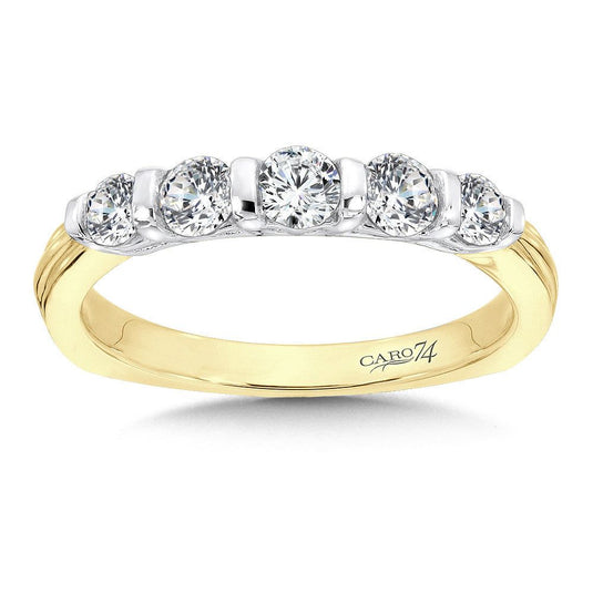 WEDDING BAND IN 14K YELLOW AND WHITE GOLD CR613BYW