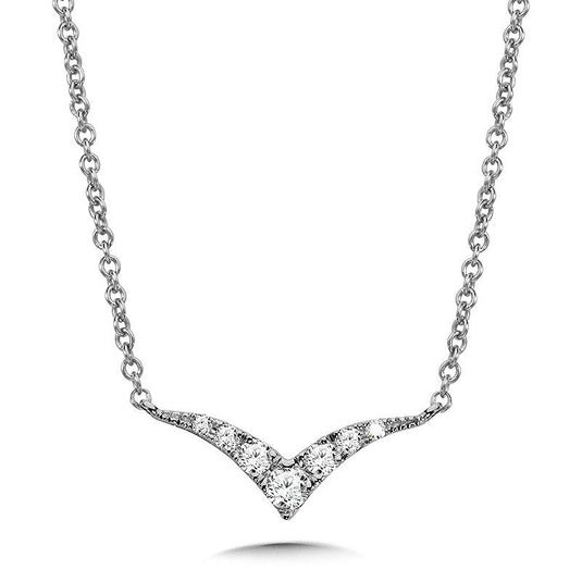 DELICATELY CURVED DIAMOND NECKLACE PDD3080-W
