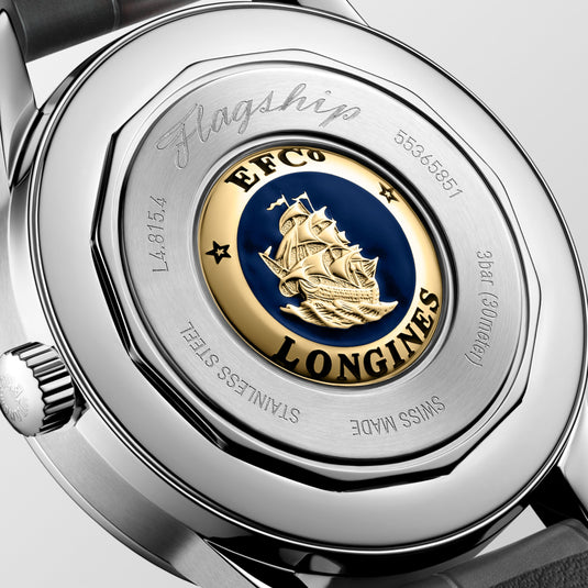 Longines Flagship Heritage Moonphase Automatic Watch, Ø 38.50 Mm, Stainless Steel. L4.815.4.52.2