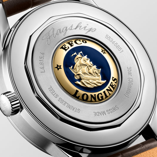 Longines Flagship Heritage Moonphase Automatic Watch, Ø 38.50 Mm, Stainless Steel. L4.815.4.62.2