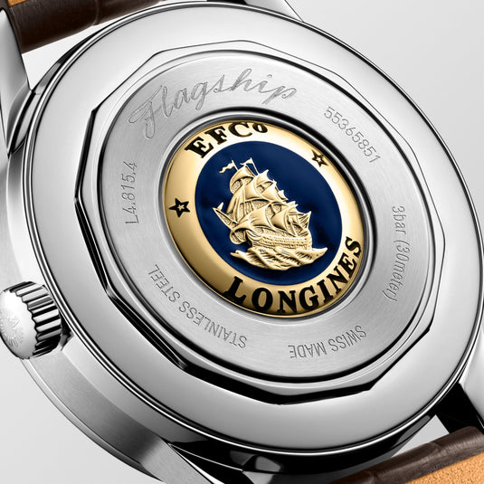 Longines Flagship Heritage Moonphase Automatic Watch, Ø 38.50 Mm, Stainless Steel. L4.815.4.62.2
