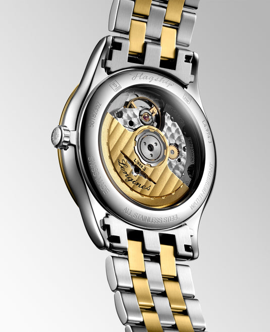 Longines Flagship Automatic Watch, Ø 38.50 Mm, Stainless Steel And Yellow Pvd Coating. L4.974.3.21.7