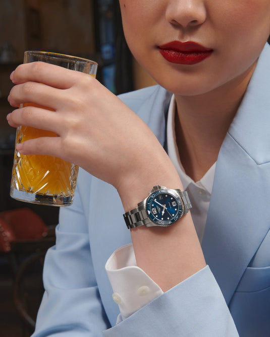 Longines Hydroconquest Quartz Watch, Ø 32.00 Mm, Stainless Steel And Ceramic Bezel. L3.370.4.96.6