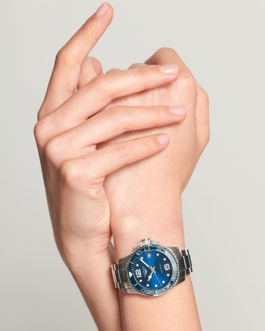 Longines Hydroconquest Quartz Watch, Ø 32.00 Mm, Stainless Steel And Ceramic Bezel. L3.370.4.96.6