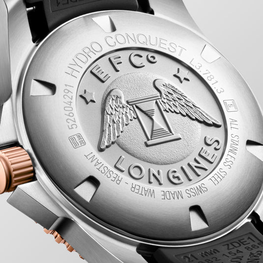 Longines Hydroconquest Automatic Watch, Ø 41.00 Mm, Stainless Steel And Ceramic Bezel. L3.781.3.58.9