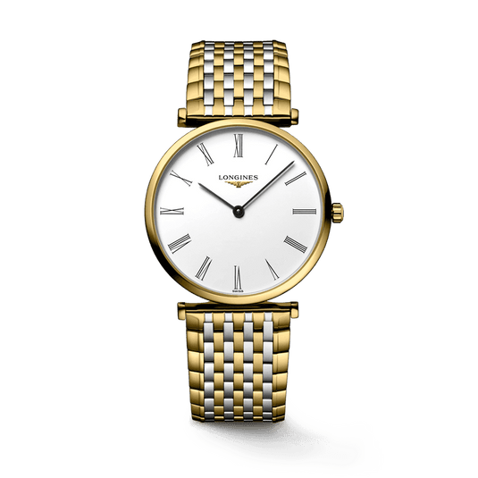 Longines La Grande Classique De Longines Quartz Watch, Ø 36.00 Mm, Stainless Steel And Yellow Pvd Coating. L4.755.2.11.D