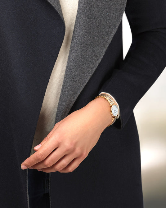 Longines La Grande Classique De Longines Quartz Watch, Ø 24.00 Mm, Stainless Steel And Yellow Pvd Coating. L4.209.2.11.D