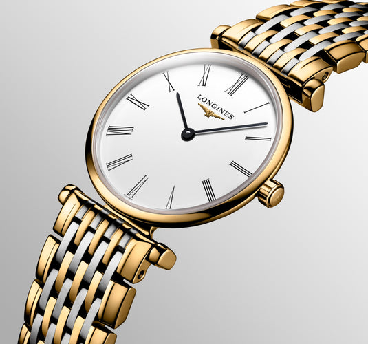 Longines La Grande Classique De Longines Quartz Watch, Ø 24.00 Mm, Stainless Steel And Yellow Pvd Coating. L4.209.2.11.D