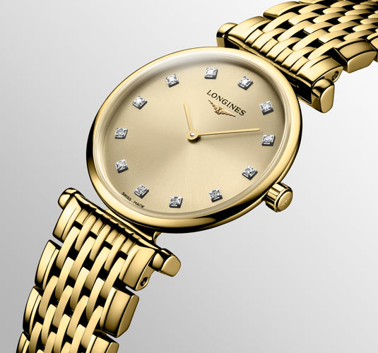 Longines La Grande Classique De Longines Quartz Watch, Ø 24.00 Mm, Yellow Pvd Coating. L4.209.2.37.E