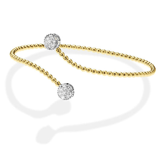 14K TWO-TONE GOLD DIAMOND BANGLE LDD406-T