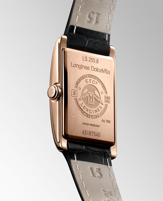 Longines Dolcevita Quartz Watch, 20.50 X 32.00 Mm, 18 Karat Pink Gold. L5.255.8.71.0