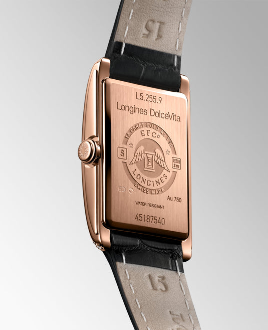 Longines Dolcevita Quartz Watch, 20.50 X 32.00 Mm, 18 Karat Pink Gold. L5.255.9.71.0