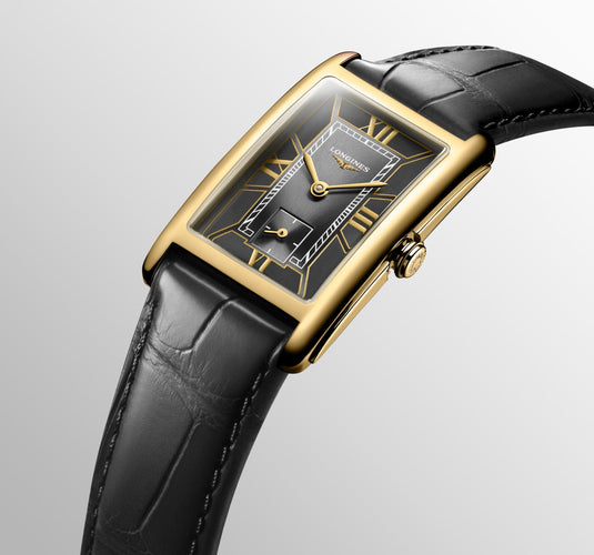 Longines Dolcevita Quartz Watch, 23.00 X 37.00 Mm, 18 Karat Yellow Gold. L5.512.6.75.2