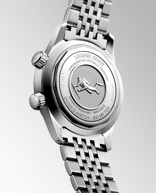 Longines Legend Diver Automatic Watch, Ø 39.00 Mm, Stainless Steel. L3.764.4.96.6