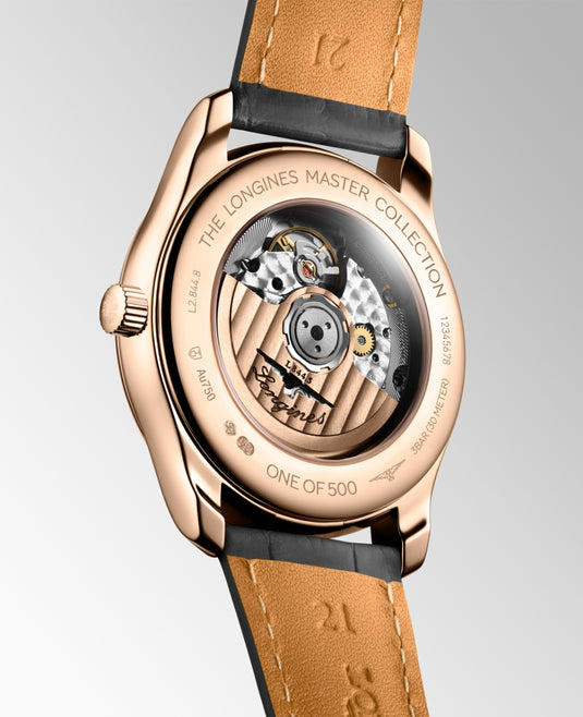 Longines Master Collection Gmt Automatic Watch, Ø 40.00 Mm, 18 Karat Pink Gold. L2.844.8.71.2