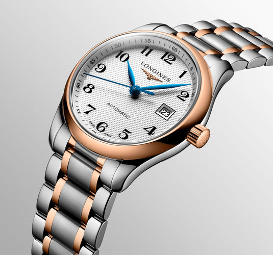 Longines Master Collection Automatic Watch, Ø 29.00 Mm, Stainless Steel And 18 Karat Pink Gold Cap 200. L2.257.5.79.7