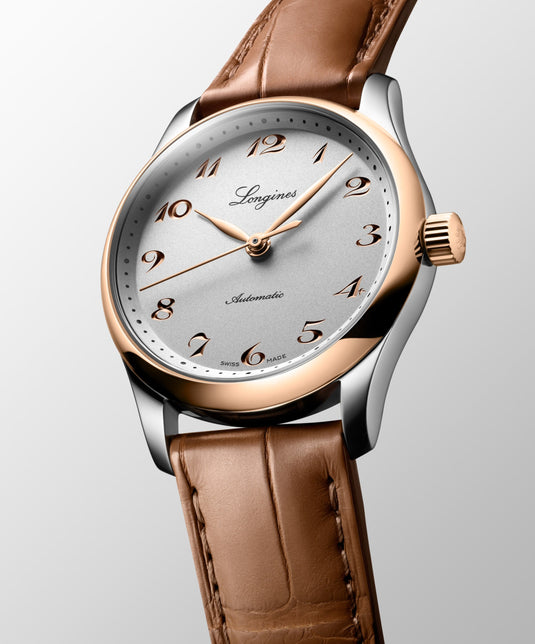 Longines Master Collection Automatic Watch, Ø 34.00 Mm, Stainless Steel And 18 Karat Pink Gold Cap 200. L2.357.5.70.2