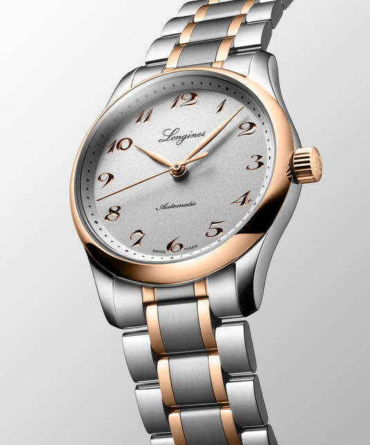 Longines Master Collection Automatic Watch, Ø 34.00 Mm, Stainless Steel And 18 Karat Pink Gold Cap 200. L2.357.5.70.7