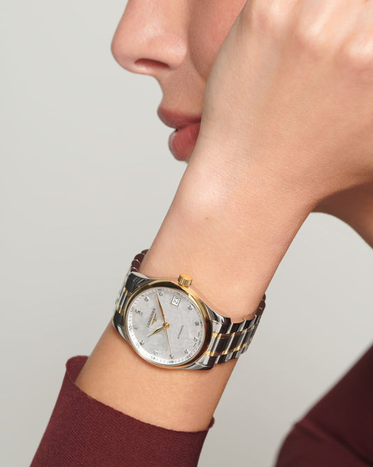 Longines Master Collection Automatic Watch, Ø 34.00 Mm, Stainless Steel And 18 Karat Yellow Gold Cap 200. L2.357.5.87.7