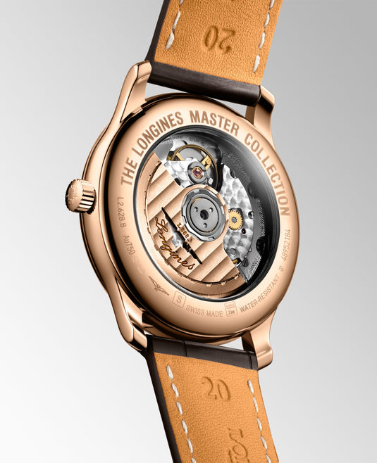 Longines Master Collection Automatic Watch, Ø 38.50 Mm, 18 Karat Pink Gold. L2.628.8.78.3