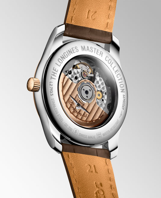 Longines Master Collection Automatic Watch, Ø 40.00 Mm, Stainless Steel And 18 Karat Pink Gold Cap 200. L2.793.5.70.2