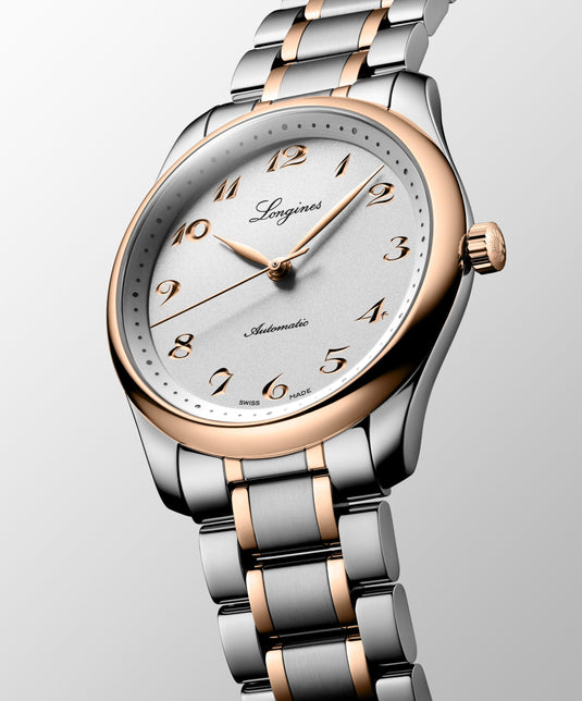 Longines Master Collection Automatic Watch, Ø 40.00 Mm, Stainless Steel And 18 Karat Pink Gold Cap 200. L2.793.5.70.7
