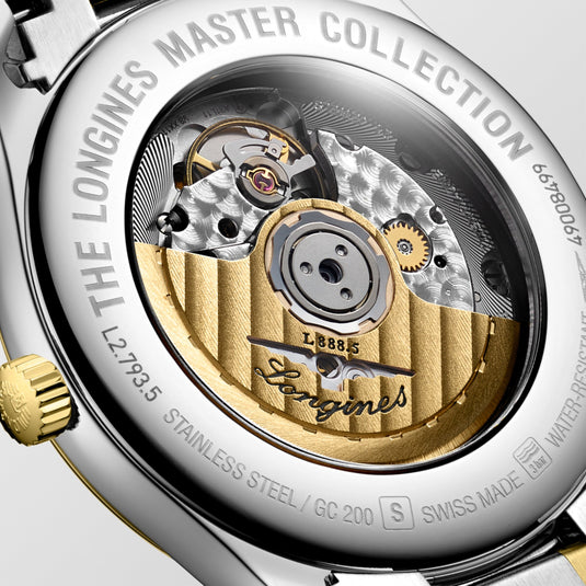 Longines Master Collection Automatic Watch, Ø 40.00 Mm, Stainless Steel And 18 Karat Yellow Gold Cap 200. L2.793.5.72.7
