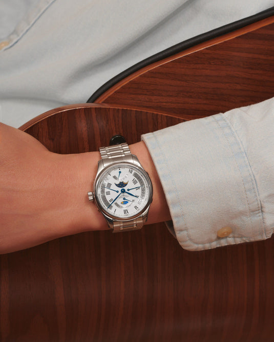 Longines Master Collection Retrograde Automatic Watch, Ø 44.00 Mm, Stainless Steel. L2.739.4.71.6