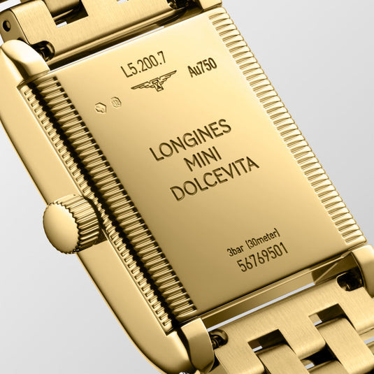 Longines Mini Dolcevita Quartz Watch, 21.50 X 29.00 Mm, 18 Karat Yellow Gold. L5.200.7.71.6