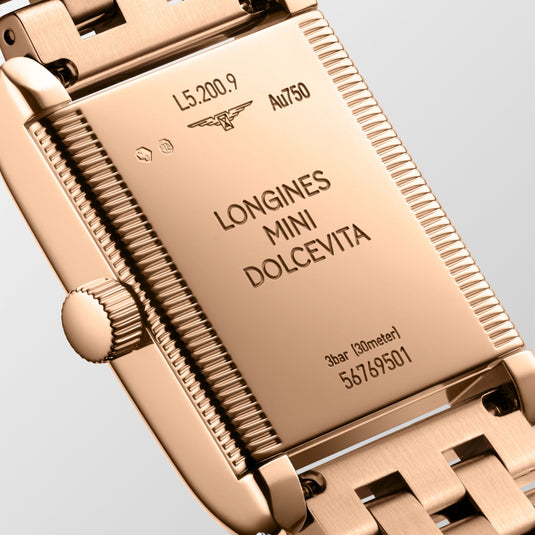 Longines Mini Dolcevita Quartz Watch, 21.50 X 29.00 Mm, 18 Karat Pink Gold. L5.200.9.71.6