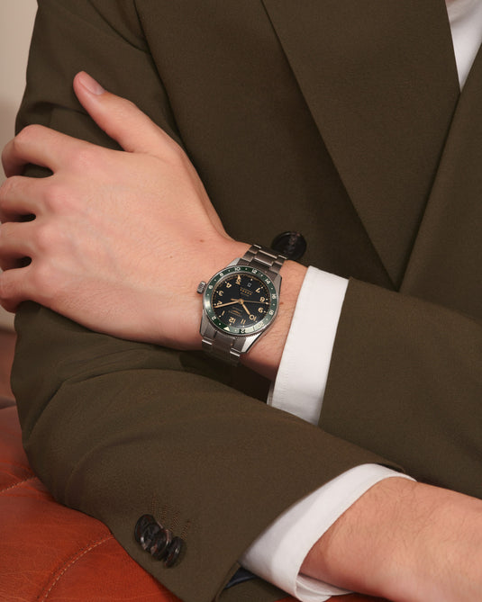 Longines Spirit Zulu Time Automatic Watch, Ø 39.00 Mm, Stainless Steel And Ceramic Bezel. L3.802.4.63.6