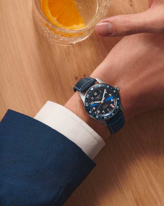 Longines Spirit Zulu Time Automatic Watch, Ø 39.00 Mm, Stainless Steel And Ceramic Bezel. L3.802.4.93.2