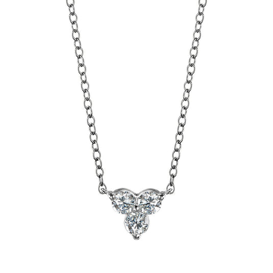 WHITE GOLD THREE-DIAMOND PENDANT PDD2875-W