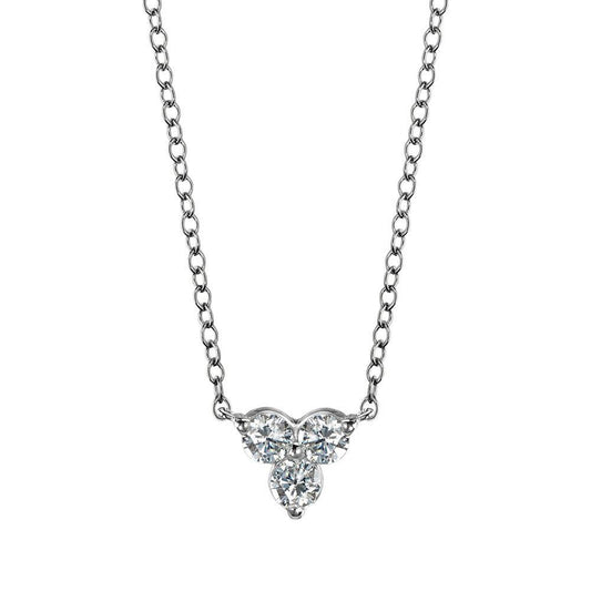 WHITE GOLD THREE-DIAMOND PENDANT PDD2875-W