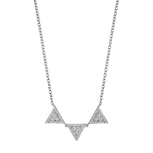 TRI-TRIANGLE DIAMOND PENDANT PDD2879-W