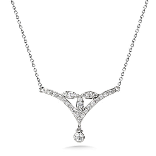 14K WHITE GOLD DIAMOND PENDANT PDD2967-W