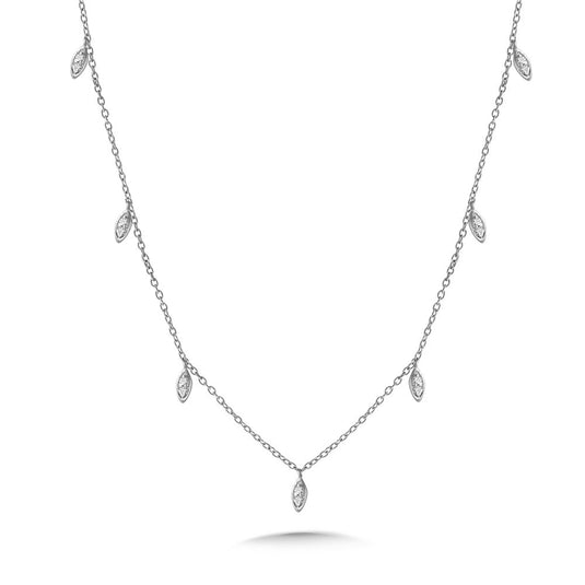 14K WHITE GOLD DIAMOND NECKLACE PDD2972-W