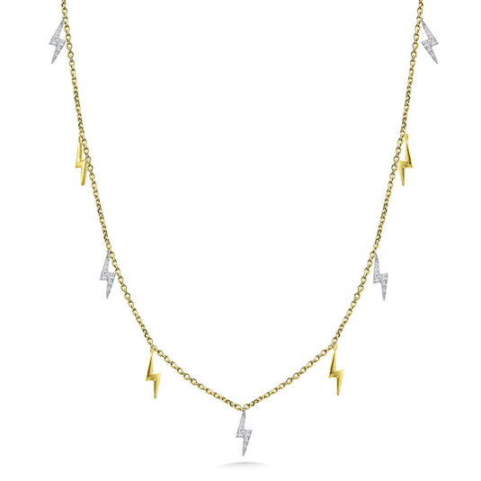 14K WHITE AND YELLOW GOLD DIAMOND NECKLACE PDD2975-T