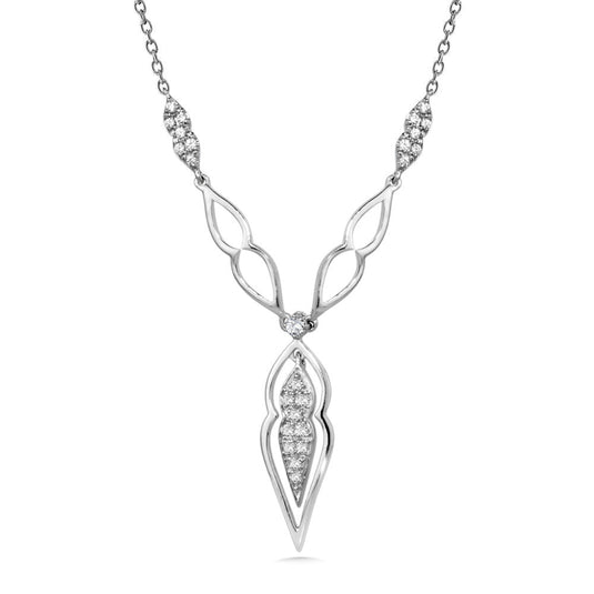14K WHITE GOLD DIAMOND NECKLACE PDD3001-W