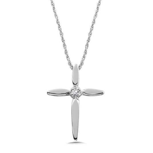 DIAMOND CROSS NECKLACE PXD1650-W