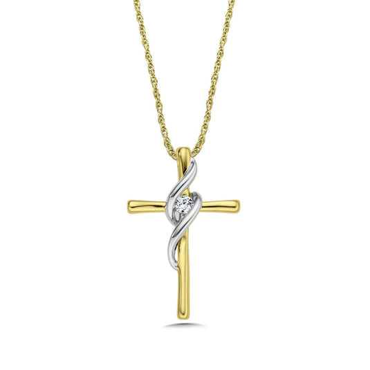 DIAMOND CROSS NECKLACE PXD329-T