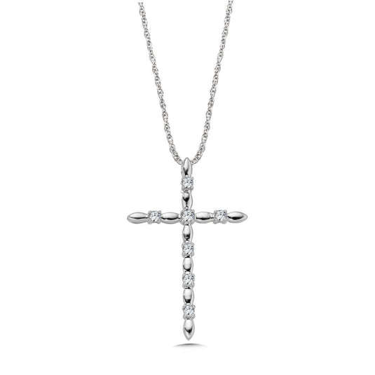 DIAMOND CROSS NECKLACE PXD361-W