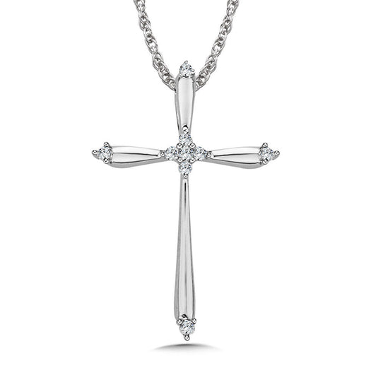 DIAMOND CROSS NECKLACE PXD364-W