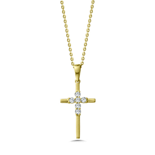 DIAMOND CROSS NECKLACE PXD374-Y